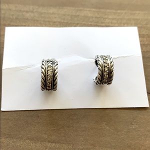 David Yurman Diamond huggie earrings